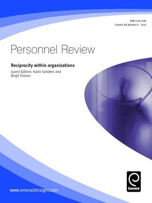 cover image of Reciprocity Within Organizations, Volume 35, Issue 5